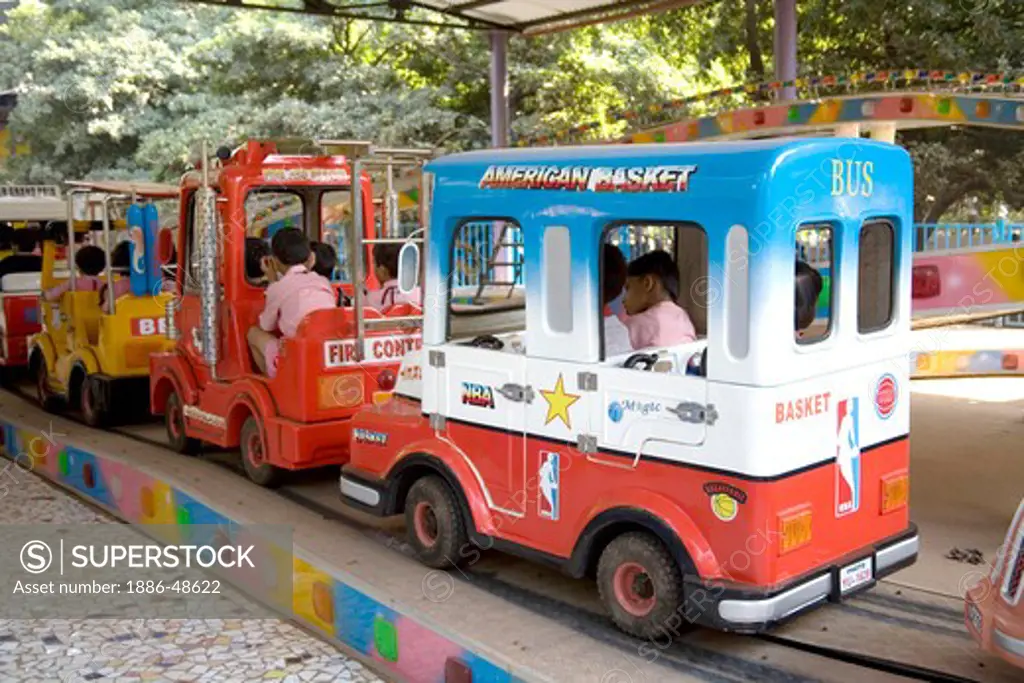 Rail ride in Amusement park Tikuji ni wadi ; Bombay Mumbai ; Maharashtra ; India