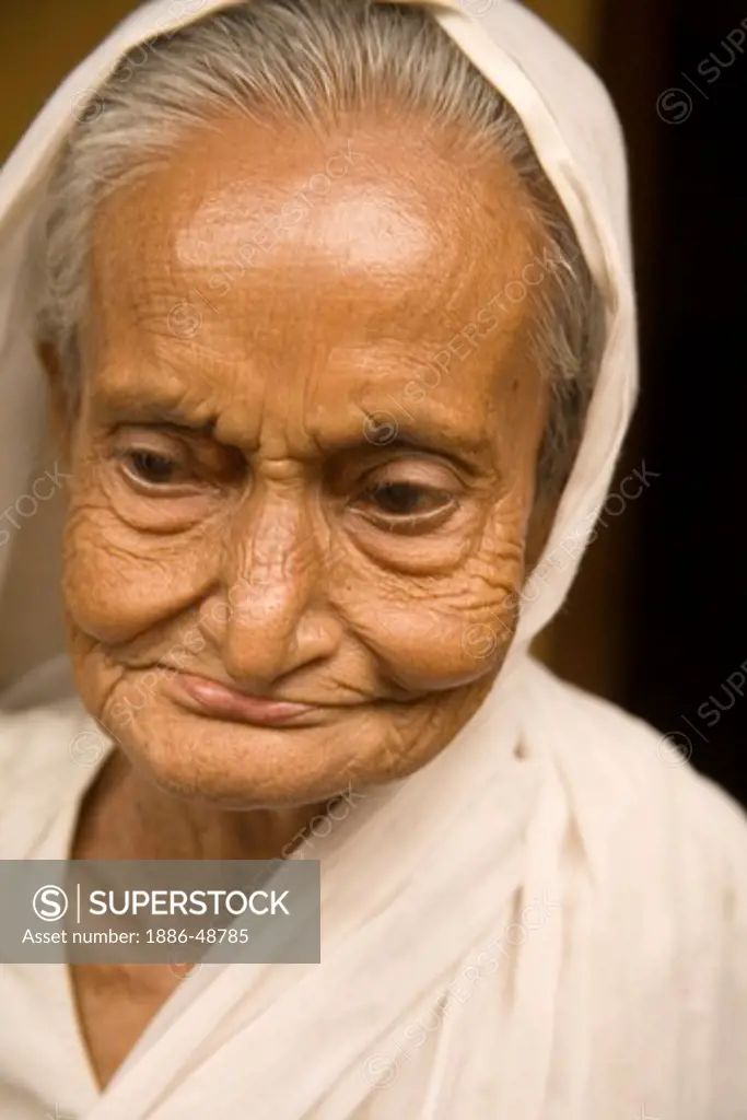 100 years old Bengali widow female; village Tauta ; District Manikgunj ; Bangladesh