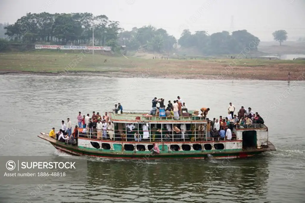 Cruise boat in  Burigunga Buri Gunga River ; Sadarghat Boat terminal ; Dhaka ; Bangladesh