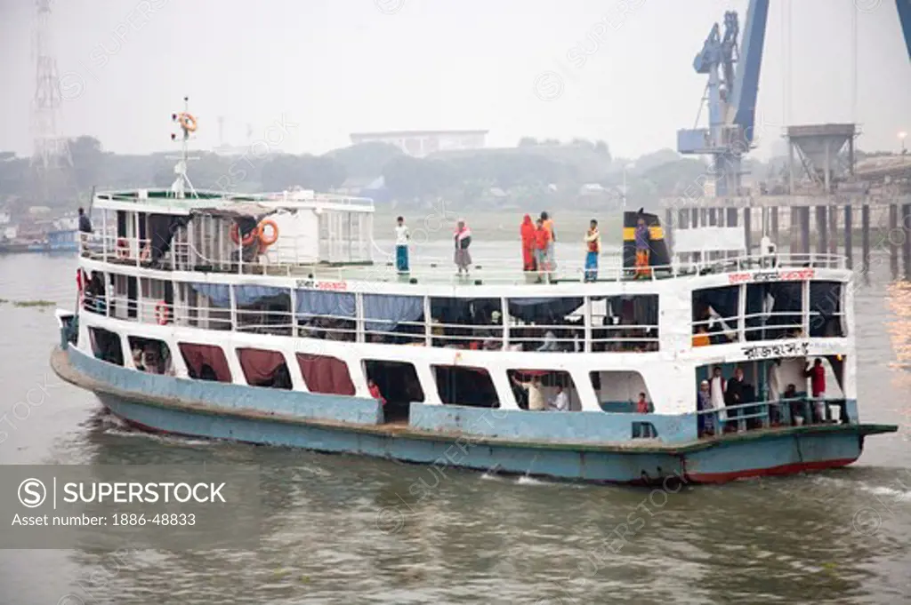 Cruise boat in  Burigunga Buri Gunga River ; Sadarghat Boat terminal ; Dhaka ;  Bangladesh
