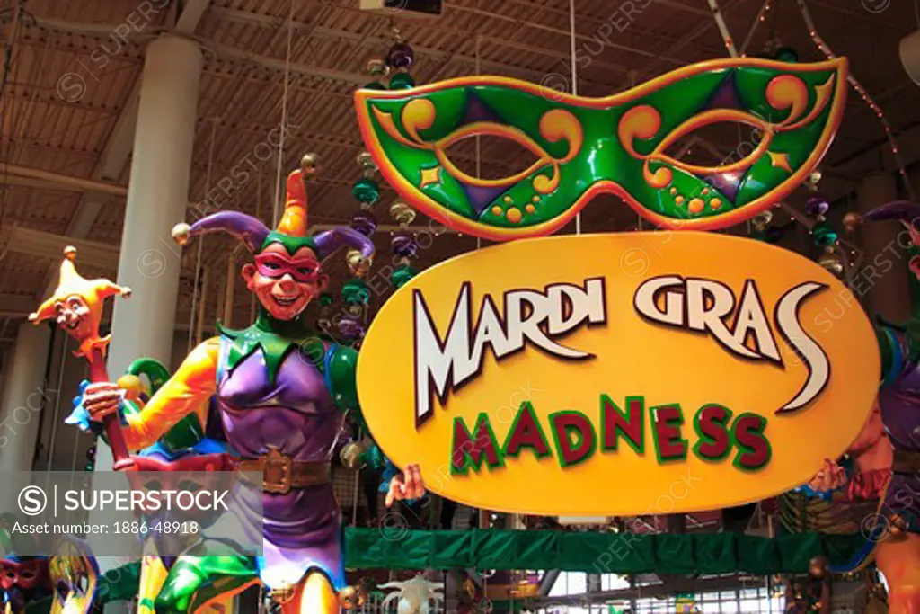 Mardi Gras statue ; New Orleans ; Louisiana ; U.S.A. United States of America