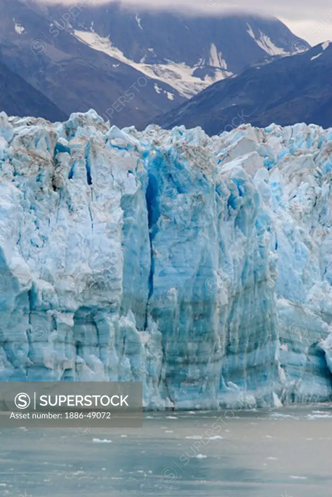 Iceberg and Hubbard glacier ; The longest tidewater glacier in Alaska; Saint Elias  national park ; Disenchantment bay ; Alaska ; U.S.A. United States of America