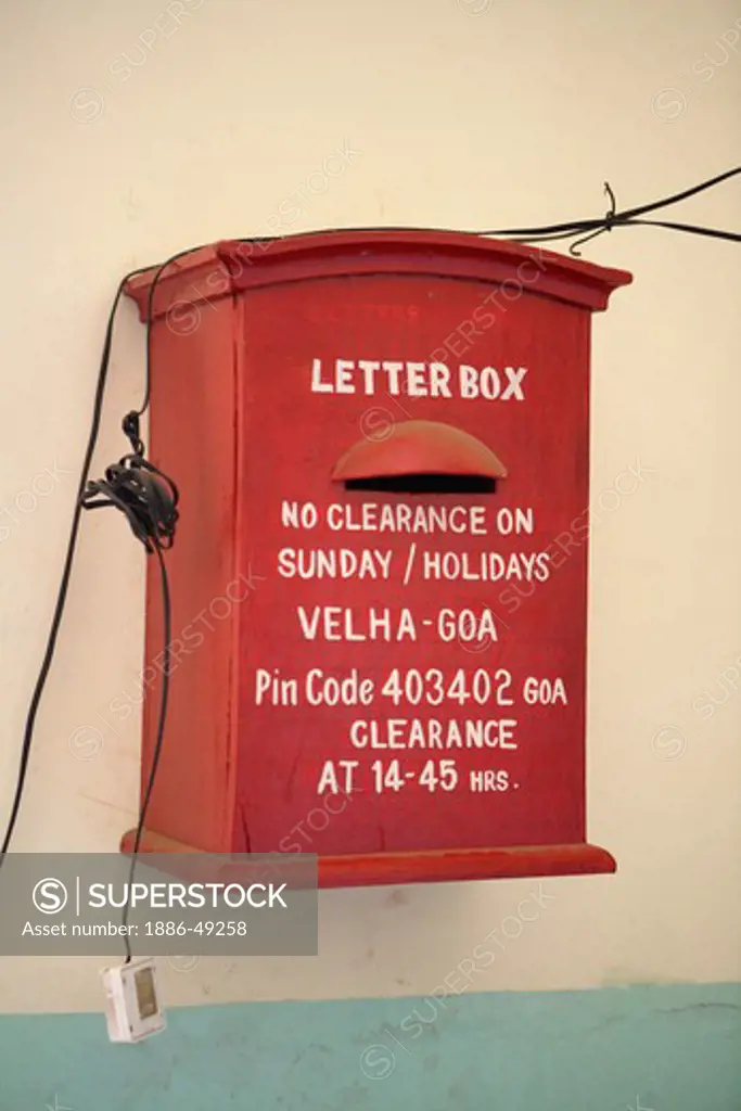 Post Box In Church And Convent Of Santa Monica ; UNESCO World Heritage Site ; Old Goa ; Velha Goa ; India
