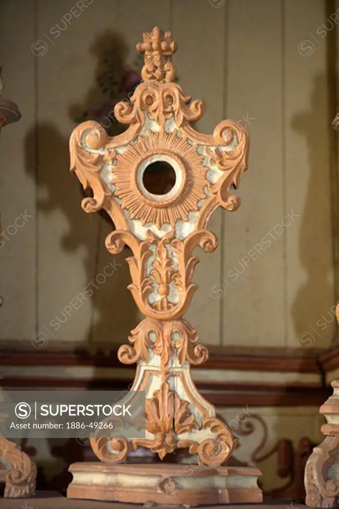 Candle Stand ; The Church Of Our Lady Of The Rosary ; Built In 1544 A.D. ; UNESCO World Heritage Site ; Old Goa ; Velha Goa ; India