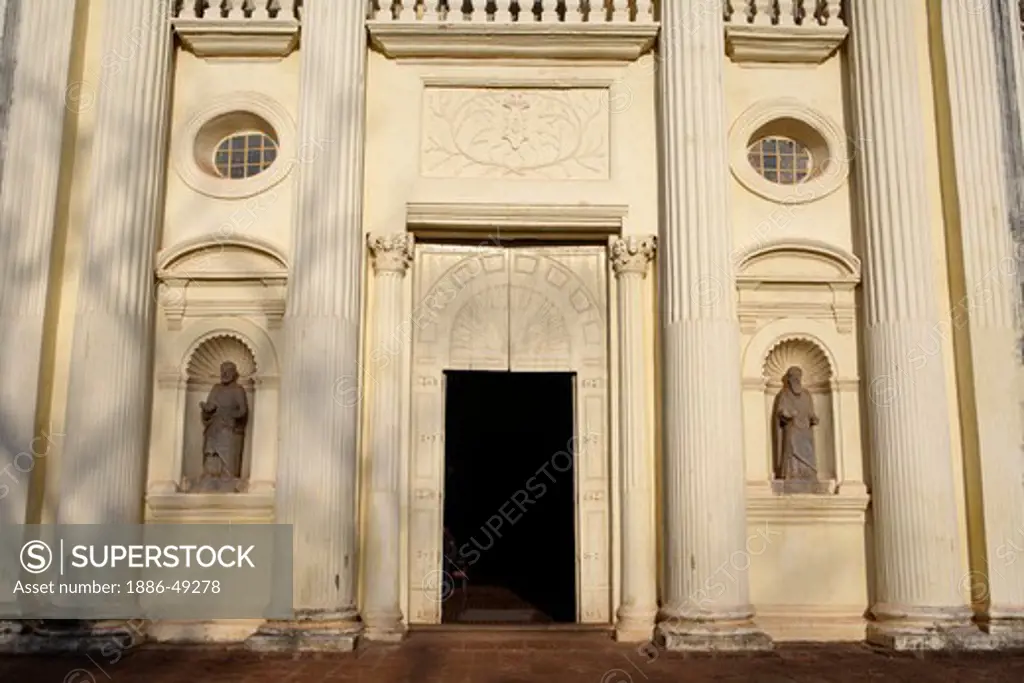 Main Entrance Door ; Church Of St. Cajetan ; Built In 1655 ; UNESCO World Heritage Site ; Old Goa ; Velha Goa ; India