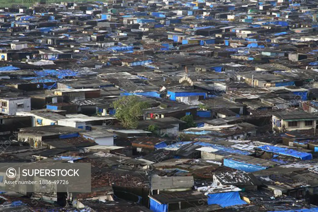 Slum area near Santacruz Airport ; Vakola ; Bombay Mumbai ; Maharashtra ; India No Permission