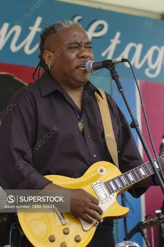 MICHAEL HILL  preforms with the MICHAEL HILL'S BLUES MOB at the MONTEREY BAY BLUES FESTIVAL - MONTEREY, CALIFORNIA