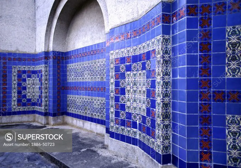 Beautiful Art Deco tiles were made on the island in the construction of WRIGLEY JR MEMORIAL - CATALINA ISLAND