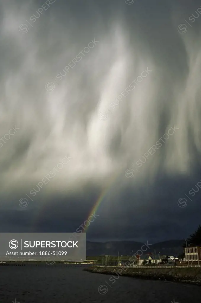 DOUBLE RAINBOW and falling RAIN in PUERTO NATALES - PATAGONIA, CHILE