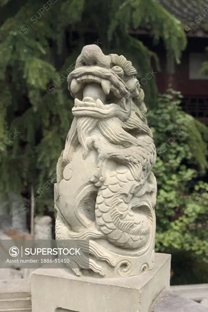 Lion or Fu Dog Statue  - Sichuan Province, Chengdu, China