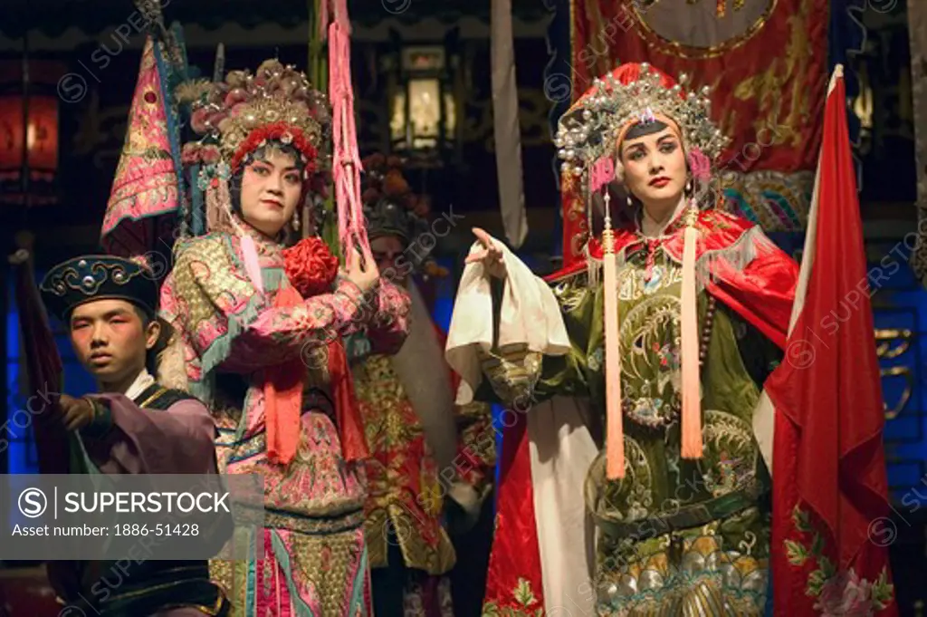 Chinese Opera stars preform - Chengdu, China in Sichuan Province