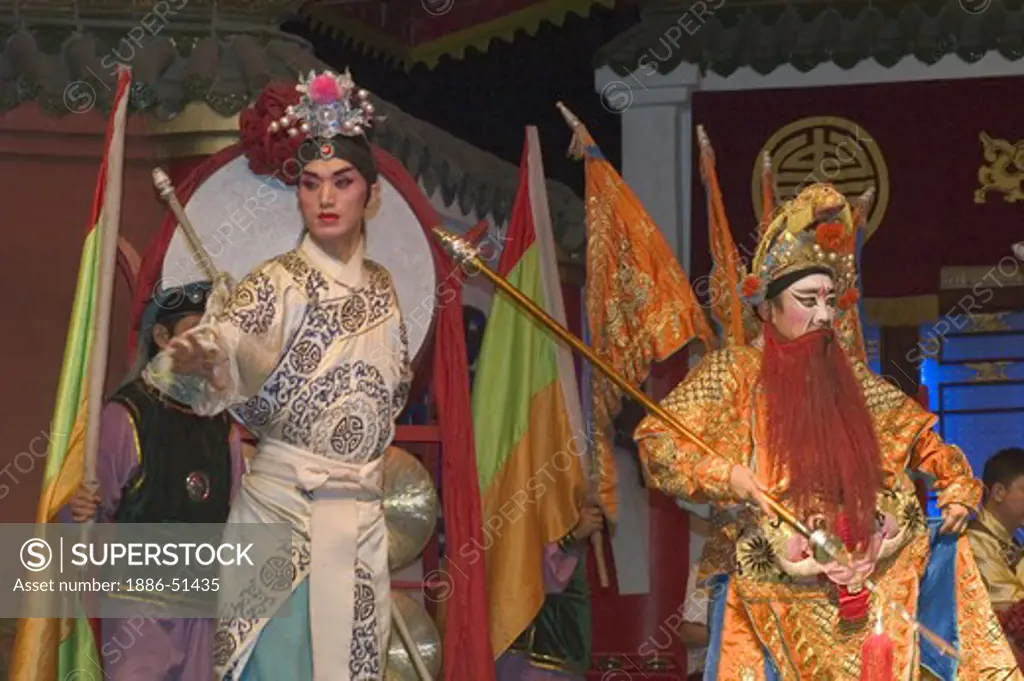 Male actors at the Chinese Opera - Chengdu, China in Sichuan Province