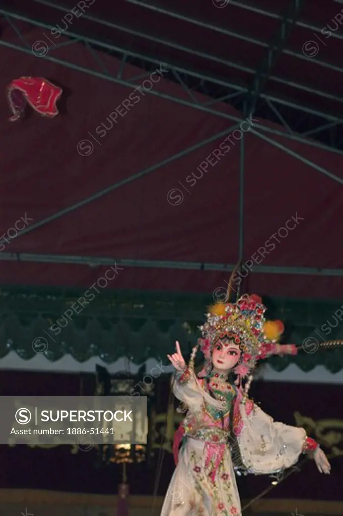 Female Puppet in a traditional Chinese Puppet Show - Chengdu, China in Sichuan Province