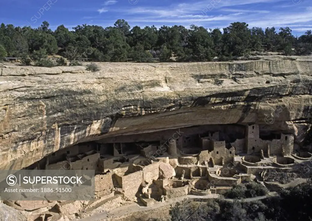 CLIFF PALACE is the most extensive ANASAZI ruin of MESA VERDE NP (1200 AD)