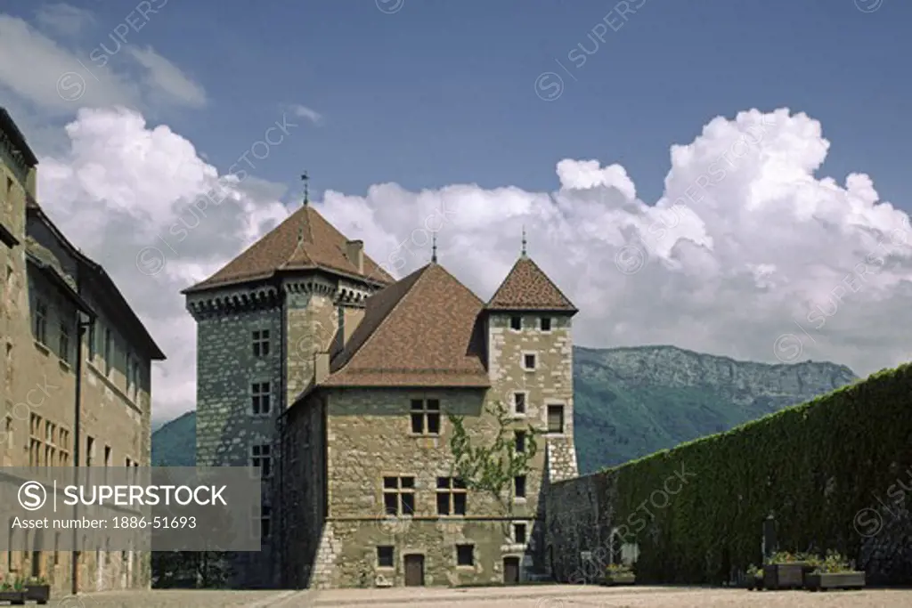 ANNECY CASTLE, west of the HISTORIC OLD CITY - ALPS REGION, FRANCE