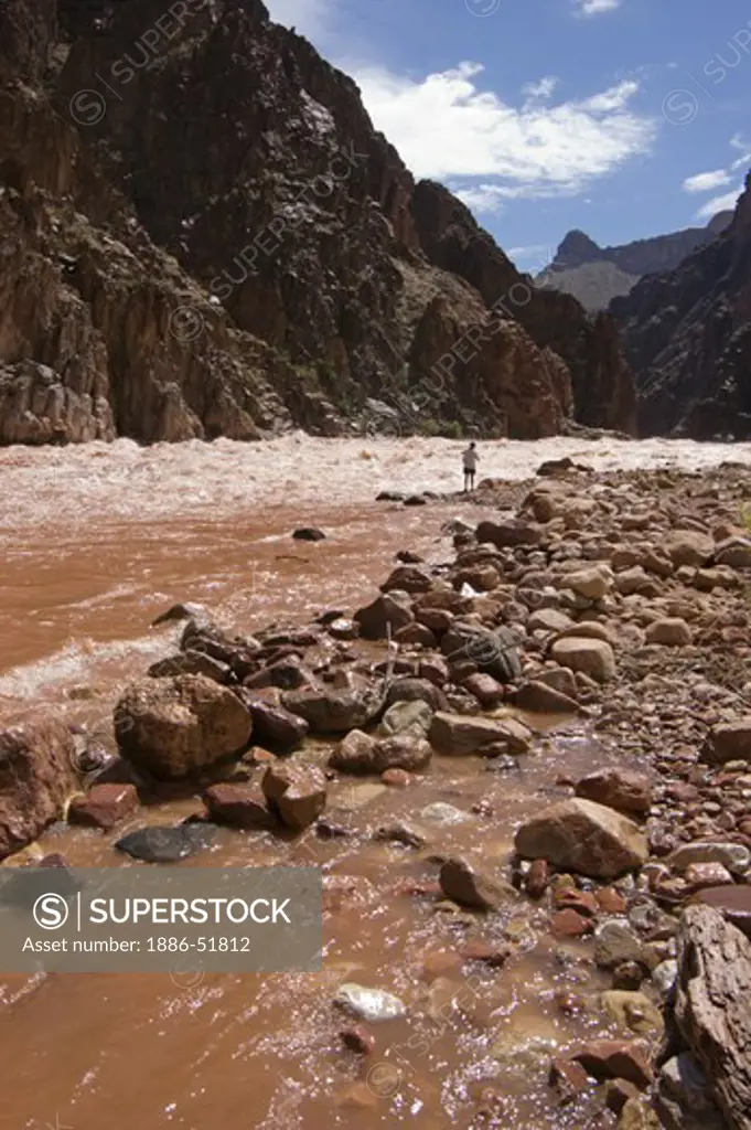 GRANITE RAPID at mile 94 is a Class 8 with a 17 foot drop and one of the largest in the Colorado River - GRAND CANYON, ARIZONA