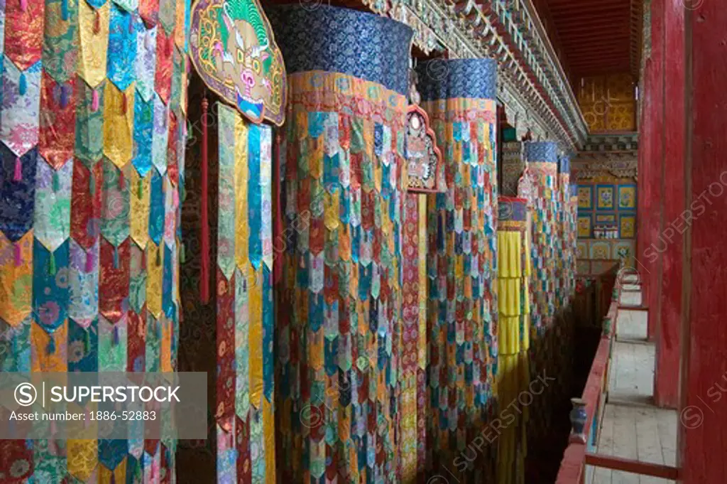Interior of Jangchub Chokhorling in the  Litang Chode Monastery - Kham, Sichuan Province, China, (Tibet)