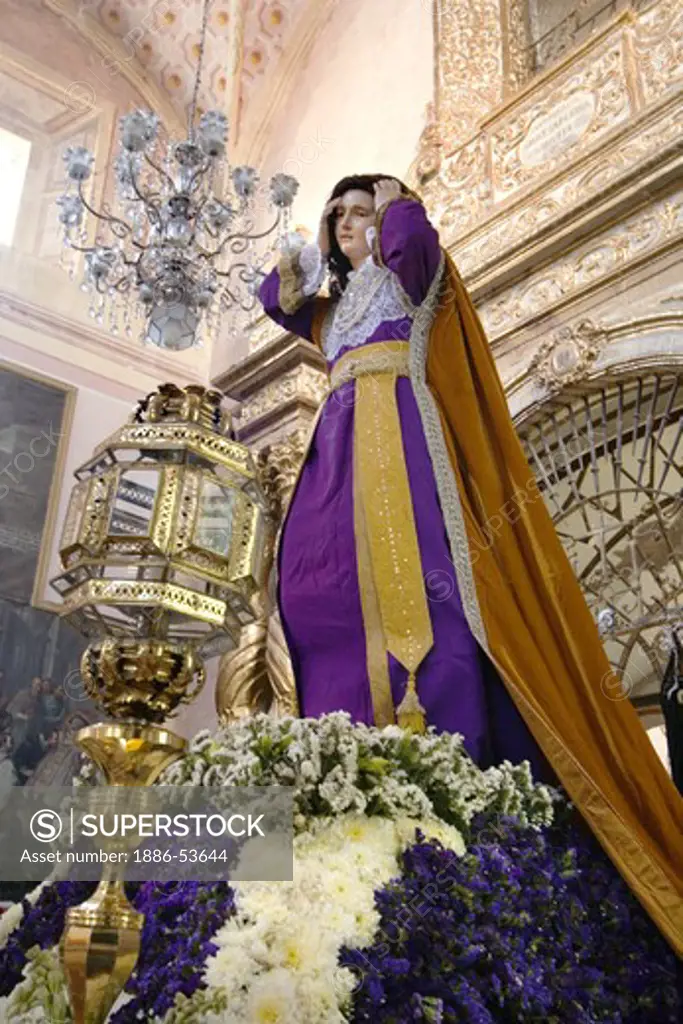 Statue of MARY MAGDALENE ready for Easter Procession in the TEMPLO DEL ORATORIO DE SAN FELIPE NERI - SAN MIGUEL DE ALLENDE, MEXICO