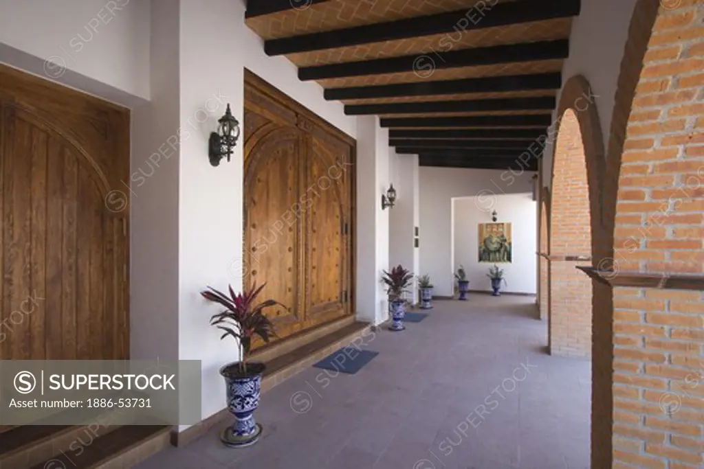 Entryway of the ATOTONILCO Franciscan Monastery chapel outside of SAN MIGUEL DE ALLENDE, MEXICO