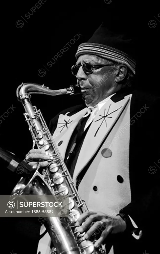 CHARLES LLOYD plays his saxophone at the MONTEREY JAZZ FESTIVAL  - MONTEREY, CALIFORNIA