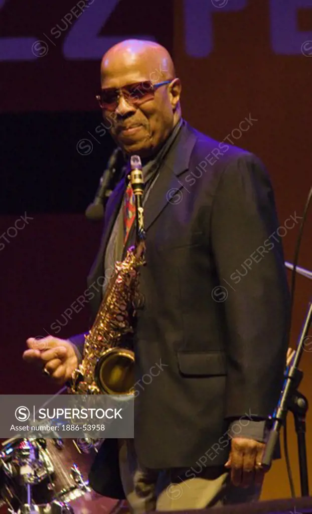 John Handy plays saxophone with the 40th Anniversary Quintet at the MONTEREY JAZZ FESTIVAL
