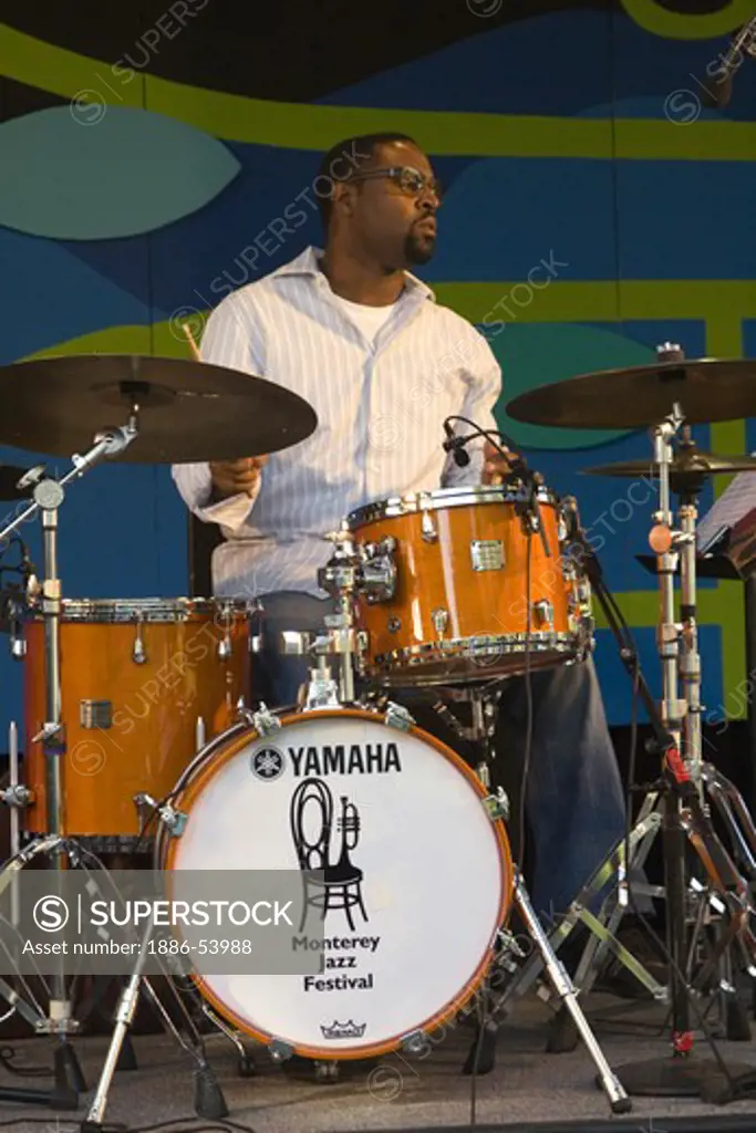 KENDRICK SCOTT 'Drums' of ELDAR performs at THE MONTEREY JAZZ FESTIVAL