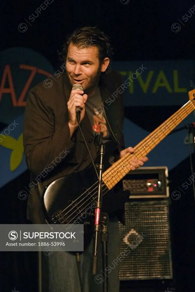 Tim Lefebvre (Bass) of the URI CAINE & BEDROCK performs at THE MONTEREY JAZZ FESTIVAL