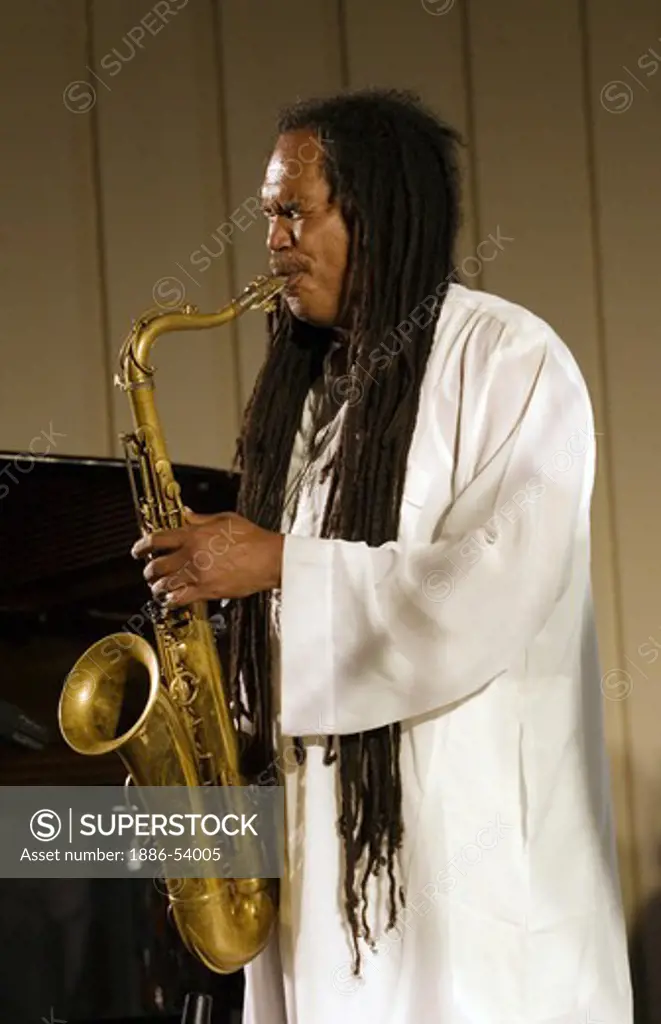 RICHARD HOWELL 'Tenor Saxophone' of the BABATUNDE LEA QUARTET performs at THE MONTEREY JAZZ FESTIVAL