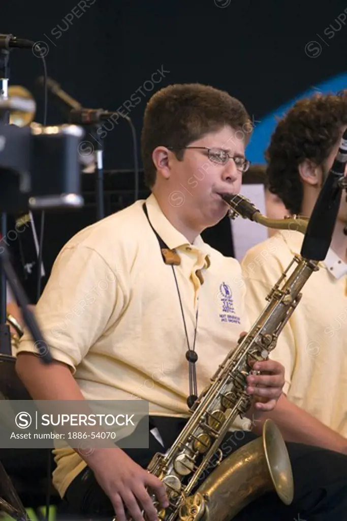 Saxophonist performs with the NEXT GENERATION ORCHESTRA at THE MONTEREY JAZZ FESTIVAL