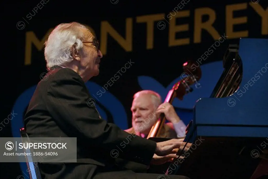 DAVE BRUBECK (Piano), MICHAEL MOORE (Bass) perform the CANNERY ROW SUITE at THE MONTEREY JAZZ FESTIVAL