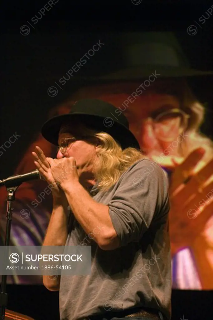 PETER MADCAT RUTH (HARMONICA) of TRIPLE PLAY performs with the DAVE BRUBECK QUARTET at THE MONTEREY JAZZ FESTIVAL
