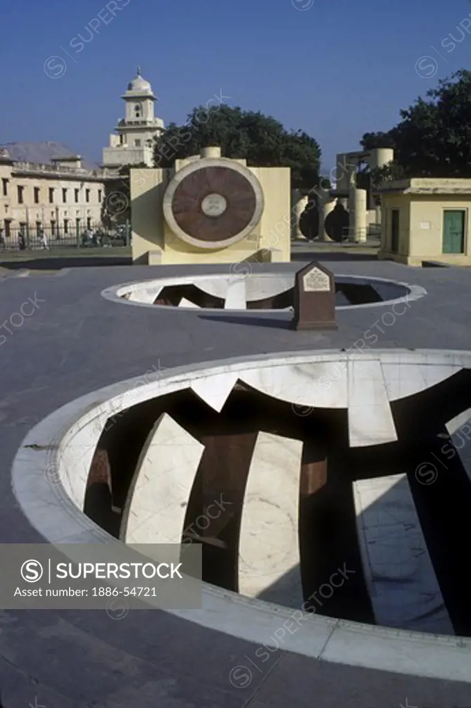 Astrological measurement devices at the JAIPUR OBSERVATORY (Jantar Mantar), built in 1728 - RAJASTHAN, INDIA