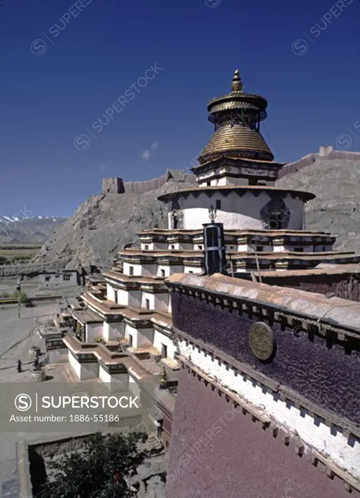 The Kumbum or Pango Chorten was built in 1440 by Rapten Kunsang - Gyantse, Tibet