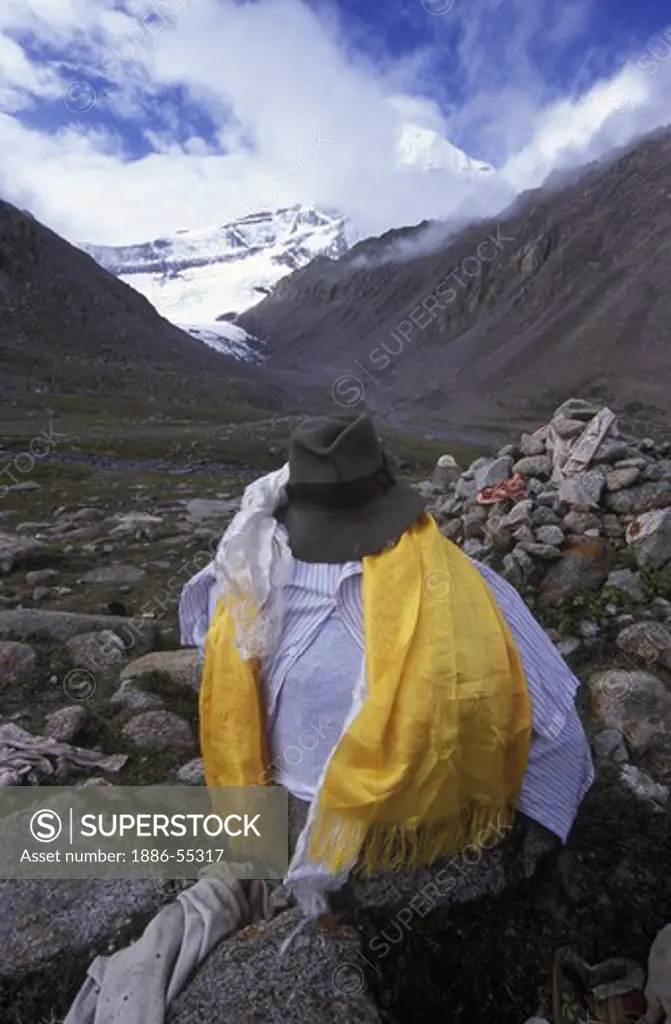 CLOTHING is left at SHIVA TSHAL for both living & dead people to insure a place in NIRVANA - MOUNT KAILASH, TIBET
