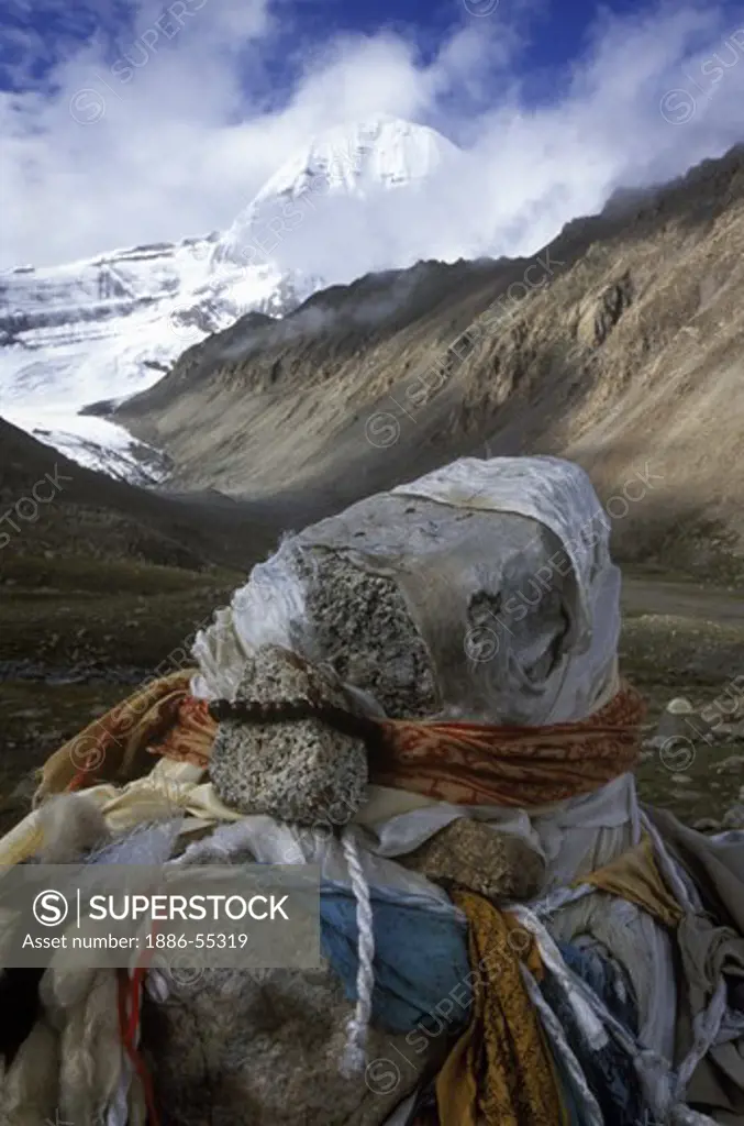 CLOTHING is left at SHIVA TSHAL for both living & dead people to insure a place in NIRVANA - MOUNT KAILASH, TIBET
