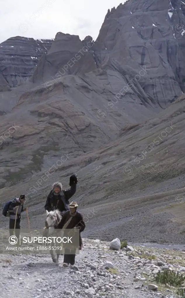 Man gets a ride around MOUNT KAILASH (6638 METERS) the most sacred HIMALAYAN PEAK - TIBET