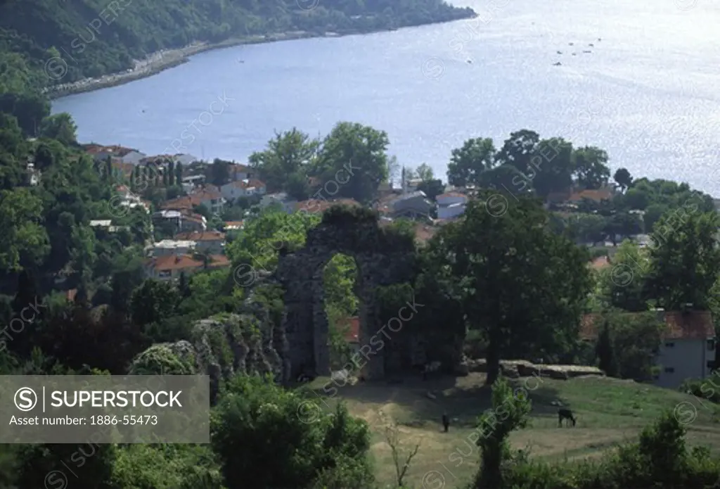 The village of Anadolu and the BOSPHORUS (the waterway which connects the Mediterranean & the Black Sea) - Turkey