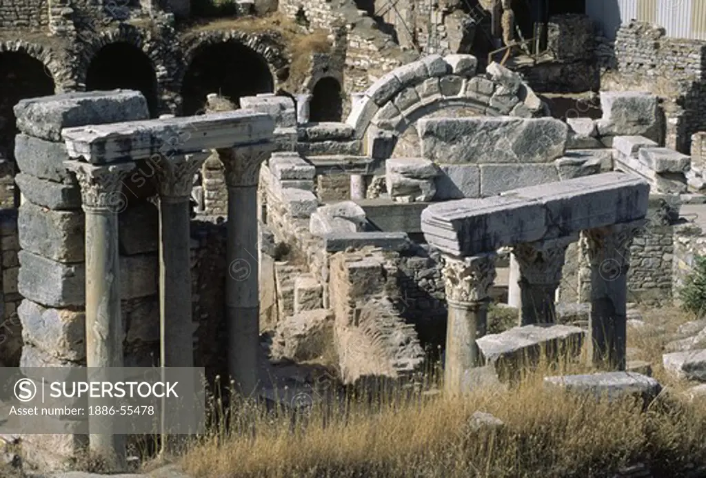 Temple of Hadrian at the  ruins of EHESUS (One of the world's largest Greek/Roman archeological sights) - Turkey