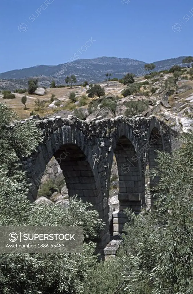 A ROMAN BRIDGE still stands after 2000 years of use - TURKEY
