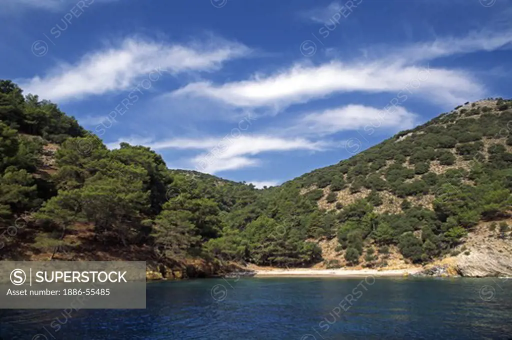 Red pine blankets the hillsides along the TOURQUOISE COAST - TURKEY