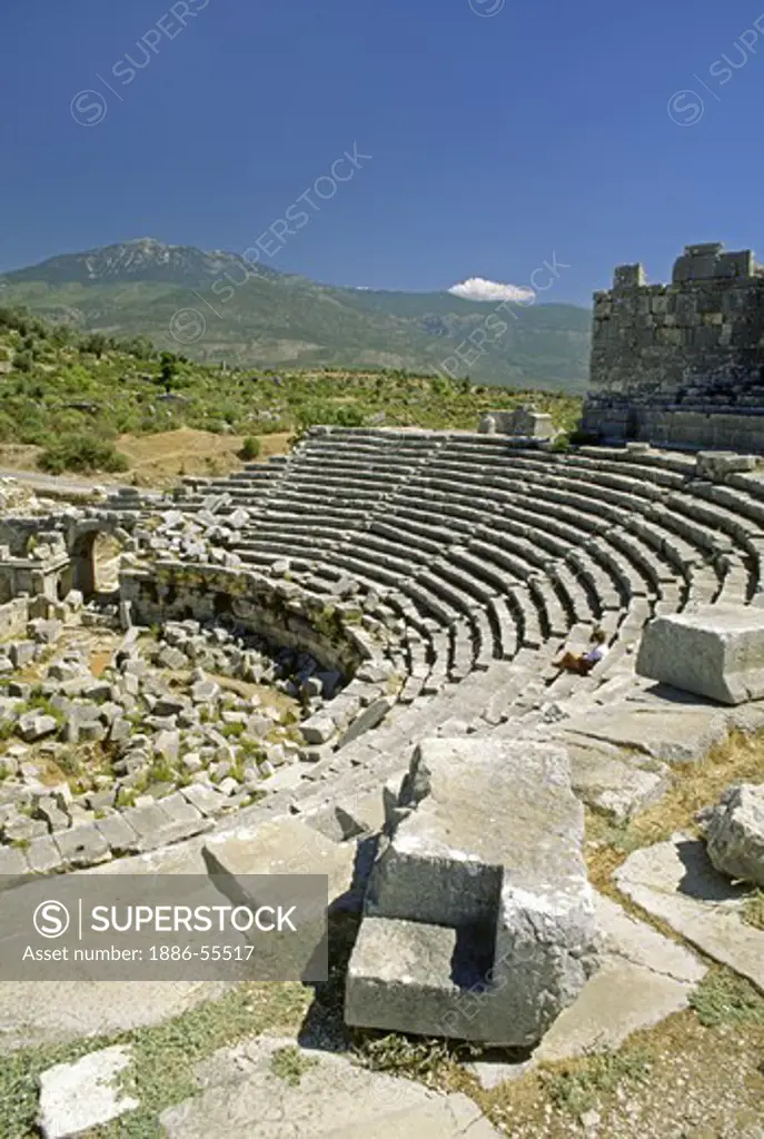 AMPHITHEATER at XANTHOS (LYCIA'S ancient capital dating back to the 5th Cent. BC) - TURKEY