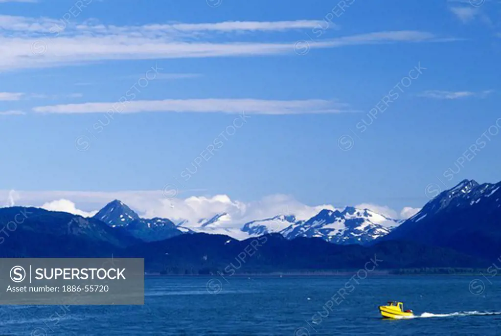 MOUNTAINS rising gracefully out of KACHEMAK BAY - HOMER - ALASKA