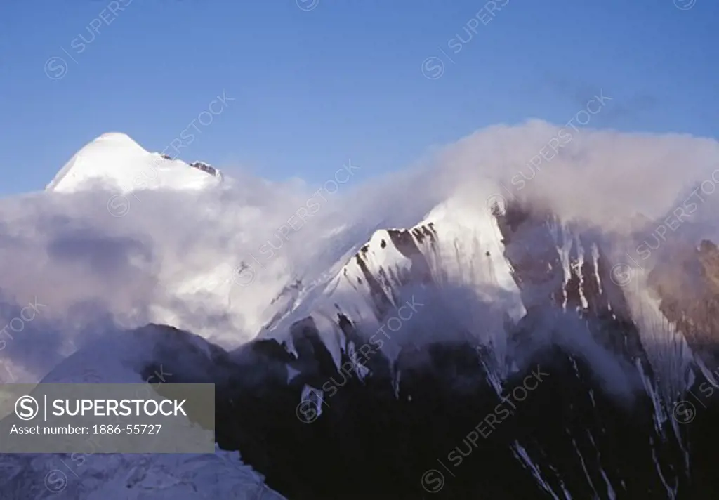 The ALASKA RANGE towering above the clouds - DENALI NATIONAL PARK, ALASKA