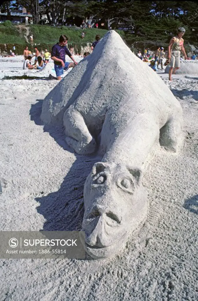 SAND CASTLE of a CAMEL at the annual contest held in CARMEL BEACH each year - CALIFORNIA