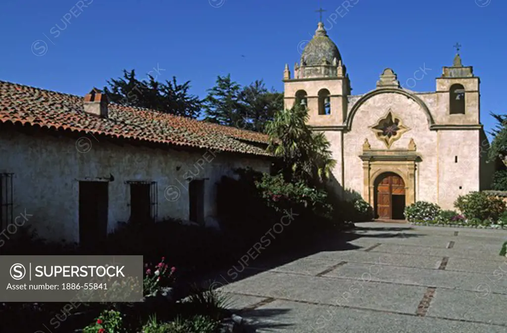 Father JUNIPERO SERRA founded the CARMEL MISSION with the help of the local Indian population - CARMEL, CALIFORNIA