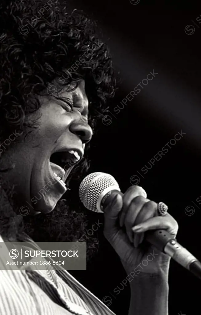 FEMALE BLUES SINGER performs at the MONTEREY BAY BLUES FESTIVAL - MONTEREY, CALIFORNIA  