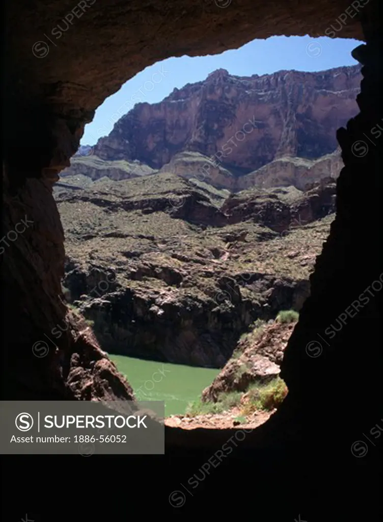 CHRISTMAS TREE CAVE is found at GRANITE NARROWS, the narrowest part of the COLORADO - GRAND CANYON NATIONAL PARK, ARIZONA