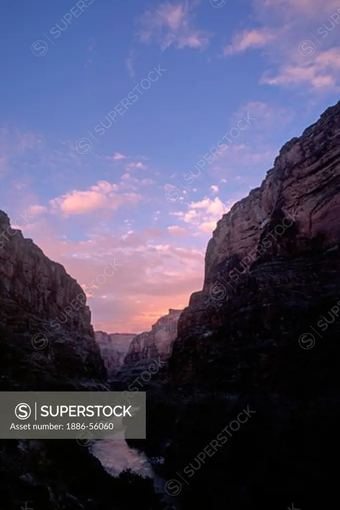 Sunset over the Canyon from Ledges Camp - GRAND CANYON NATIONAL PARK, ARIZONA
