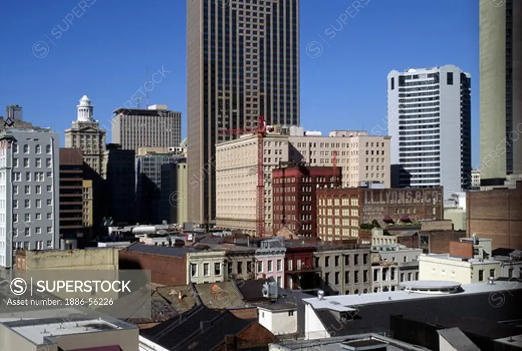 SKYSCRAPERS in the downtown distrtict of NEW ORLEANS, LOUISIANA