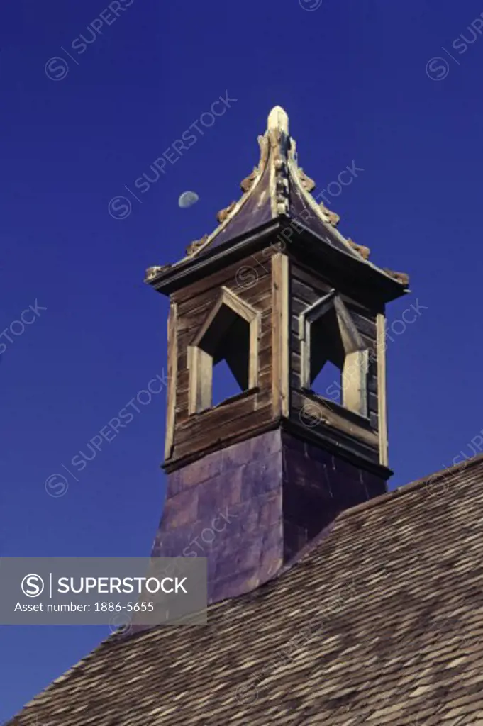 CHURCH STEEPLE at BODIE STATE historic PARK, the Nations best preserved GOLD MINING TOWN 